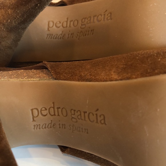PEDRO GARCIA Paola Suede Open Toe Platform Sandals Booties 39/9 - Picture 10 of 16